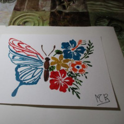 Pintura con mariposa 4