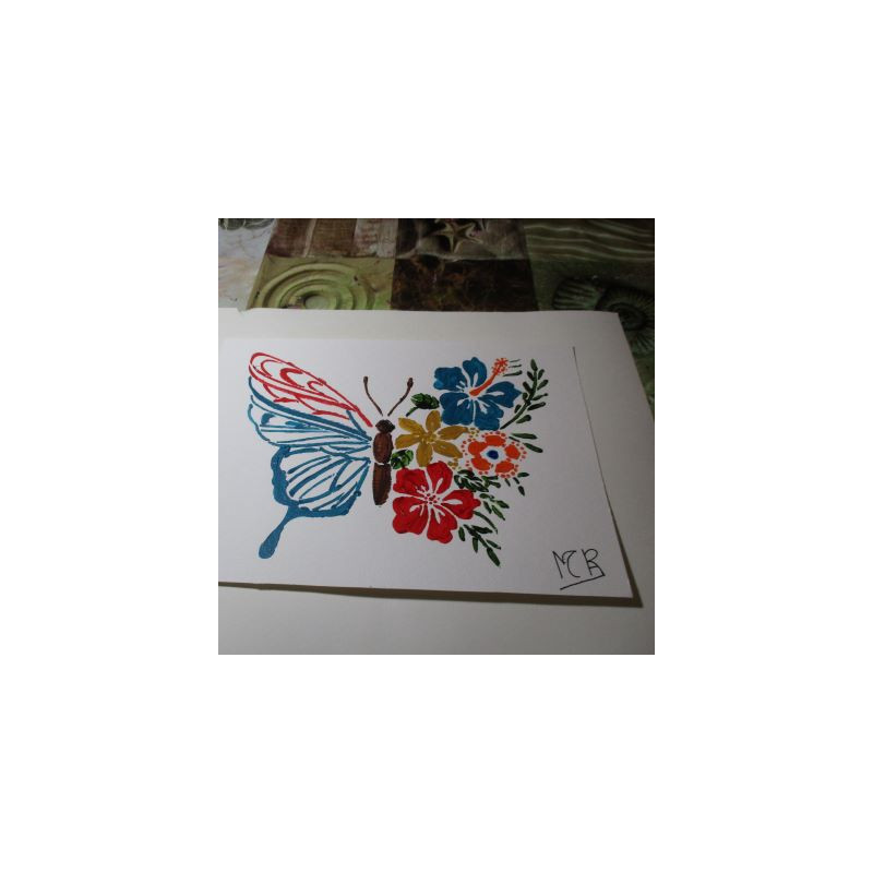 Pintura con mariposa 4