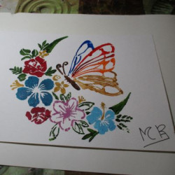 Pintura con mariposa 5
