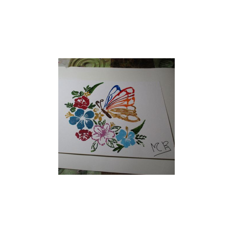 Pintura con mariposa 5