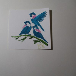 Pintura con pájaros 7