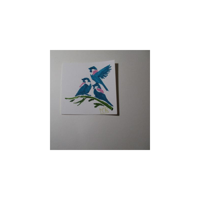 Pintura con pájaros 7