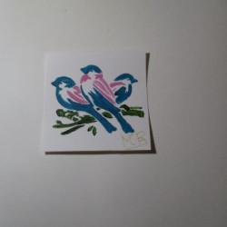 Pintura con pájaros 7