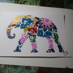 Elefante 7, de acrílico
