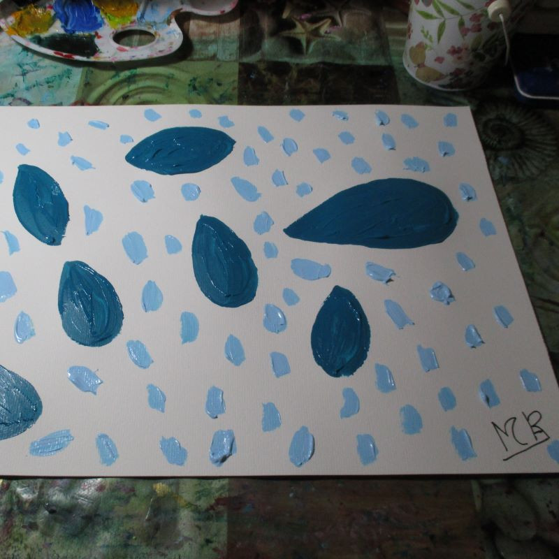 Lámina de acrílico azul