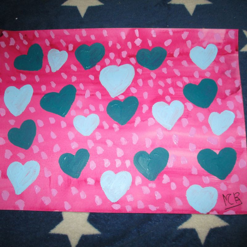 Lámina de acrílico "Corazones 2"
