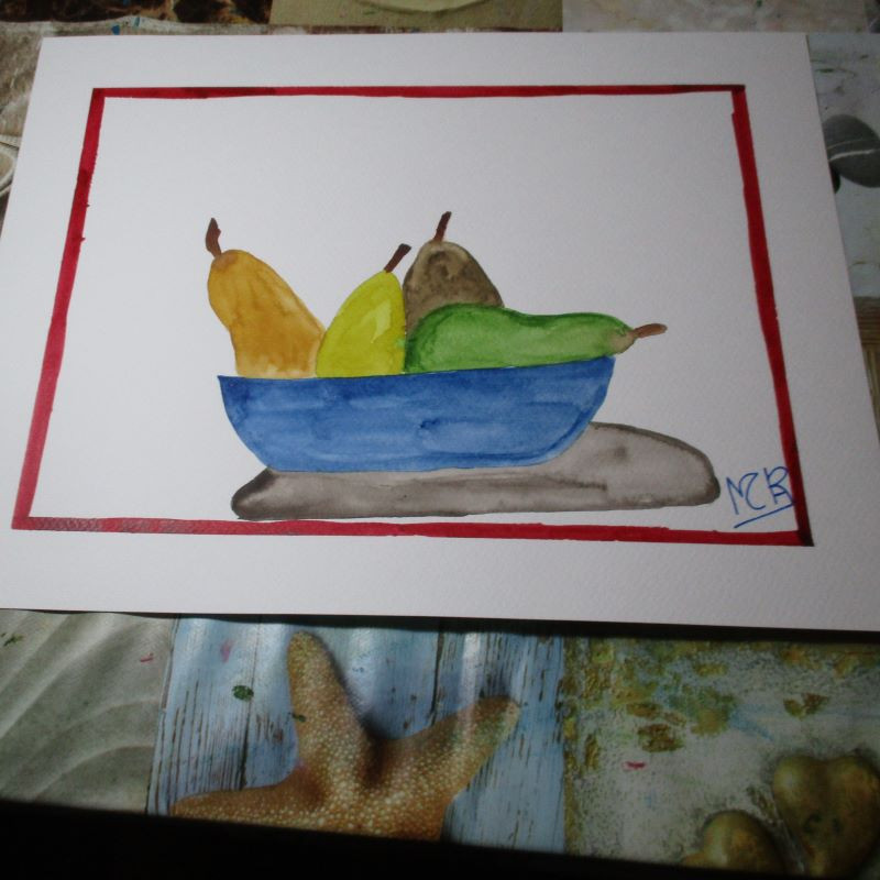 Frutero con peras