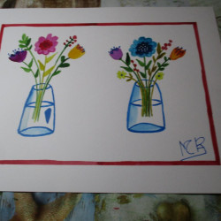 Frascos con flores