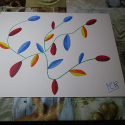 Hojas de colores