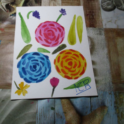 Postal de flores
