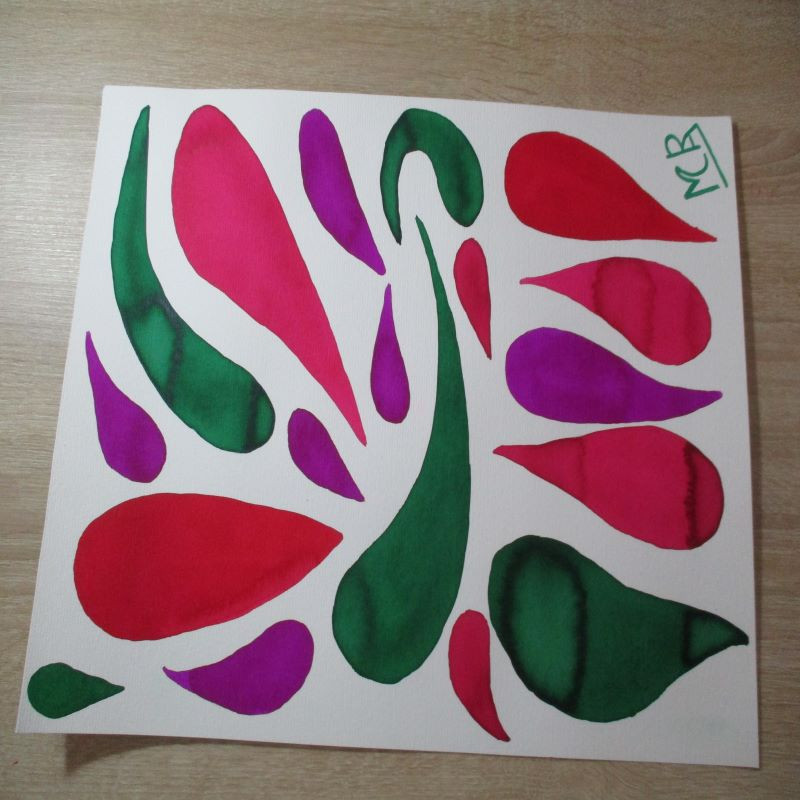 lámina de acuarela "lágrimas 7"